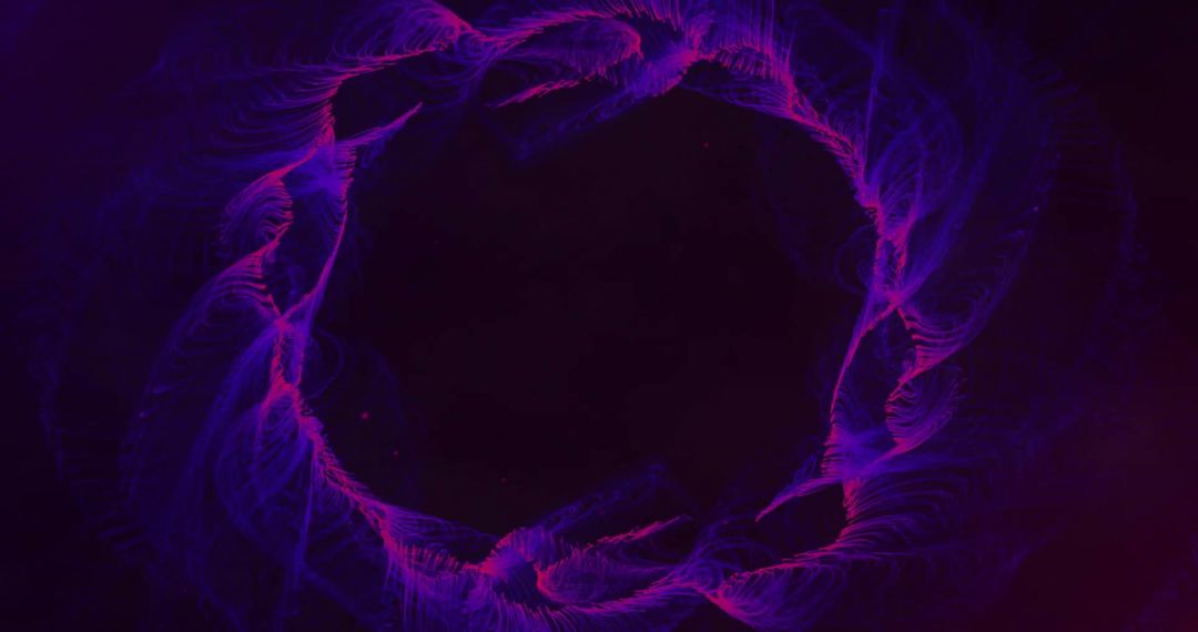 Glowing Purple Light Trails in Circular Motion