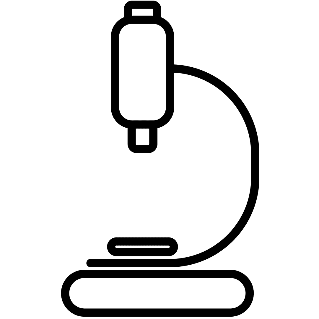 Transparent Black Microscope Illustration for Science Themes