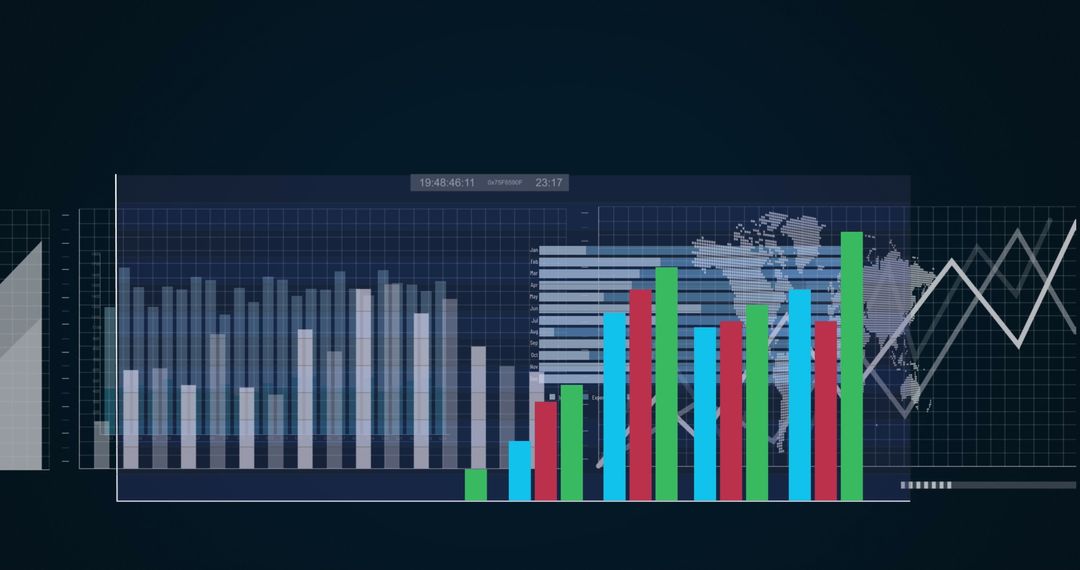 Global Business Analytics and Growth Concept Hologram