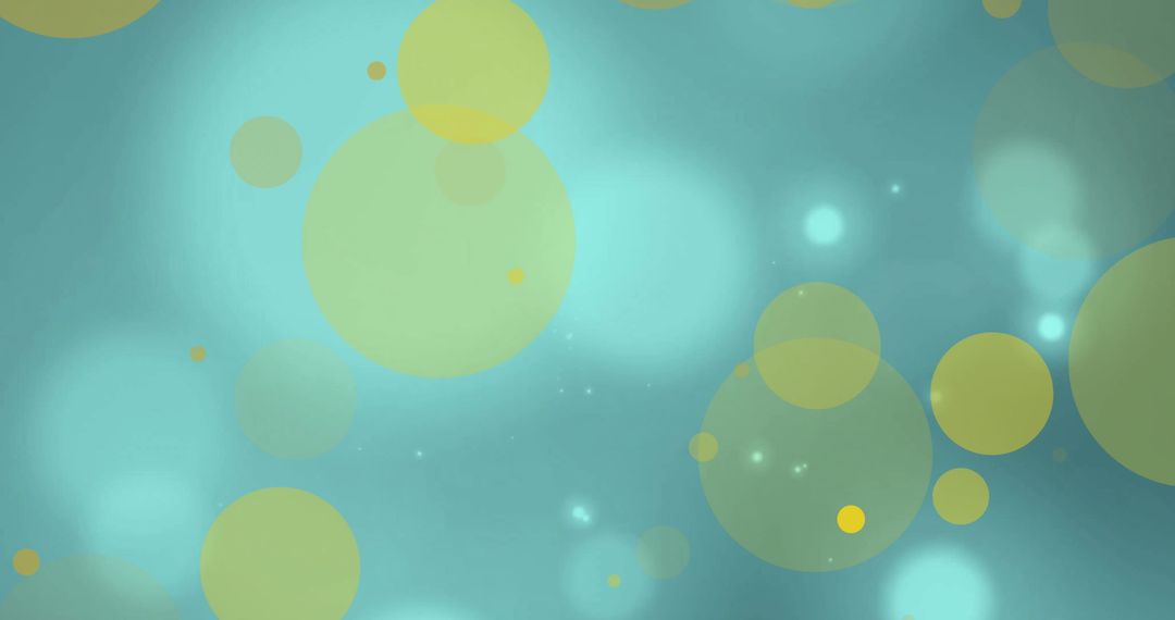 Glowing Light Circles on Soft Blue Background