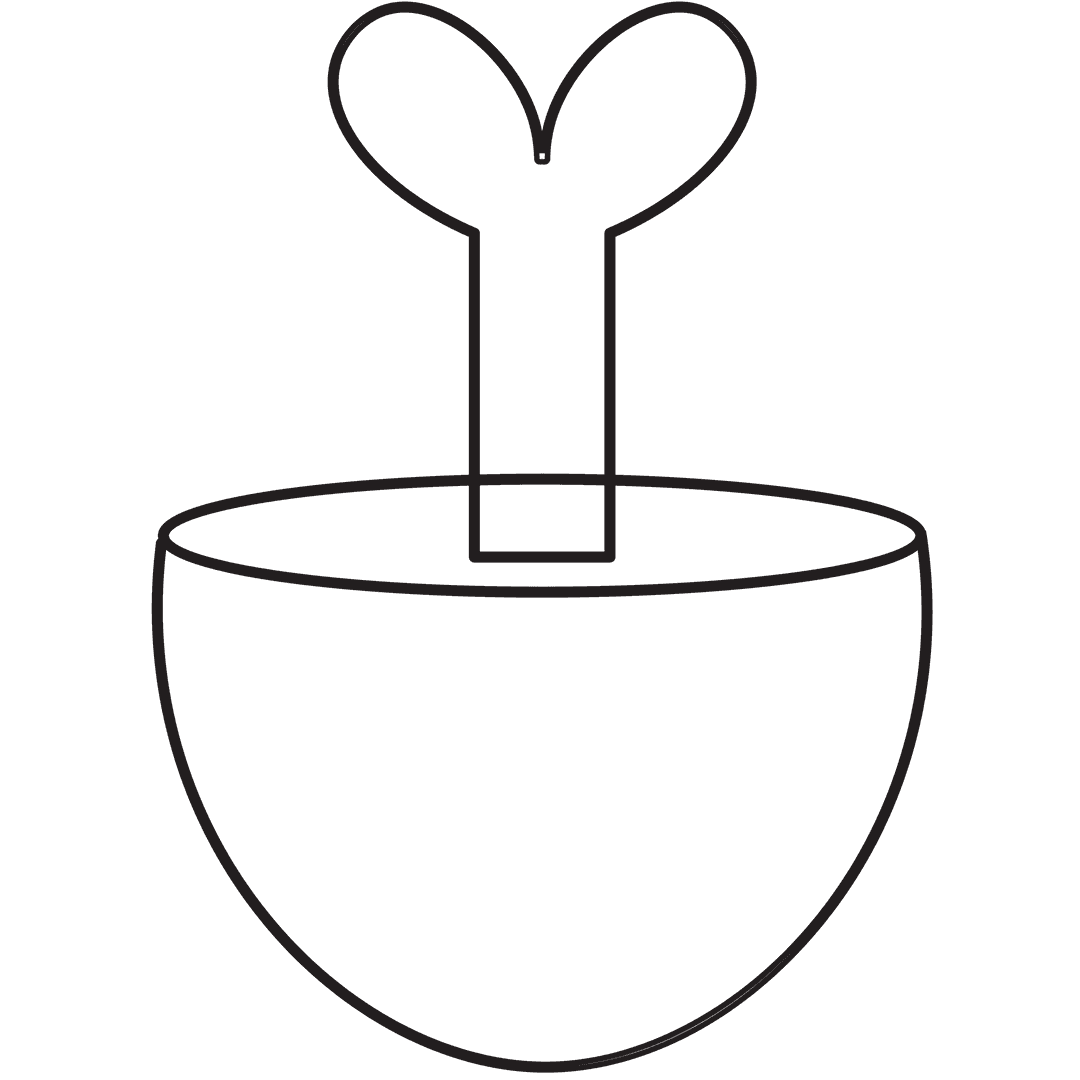 Abstract Transparent Symbolic Plant Icon Minimalist Design