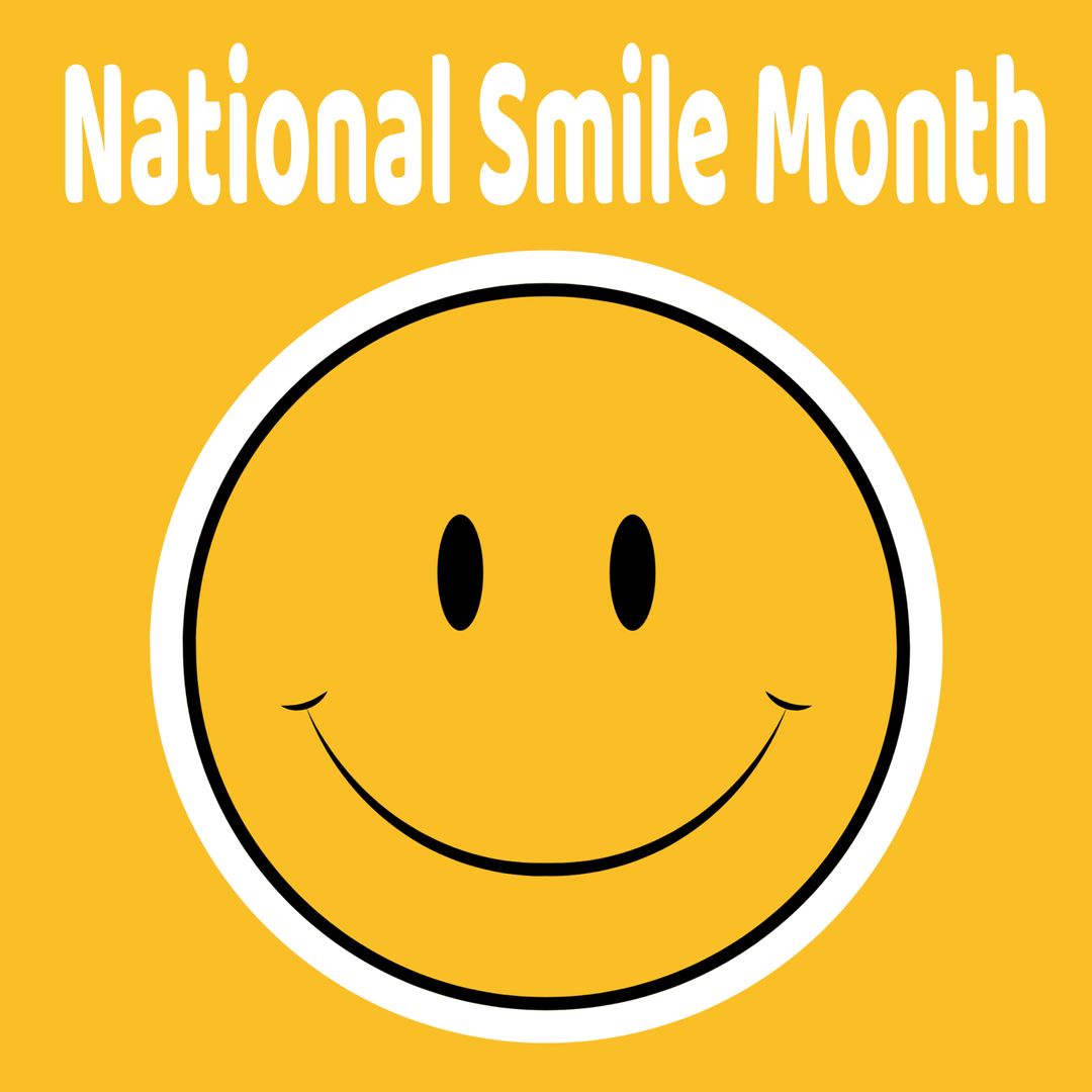 National Smile Month Celebration with Cheerful Smiley Design