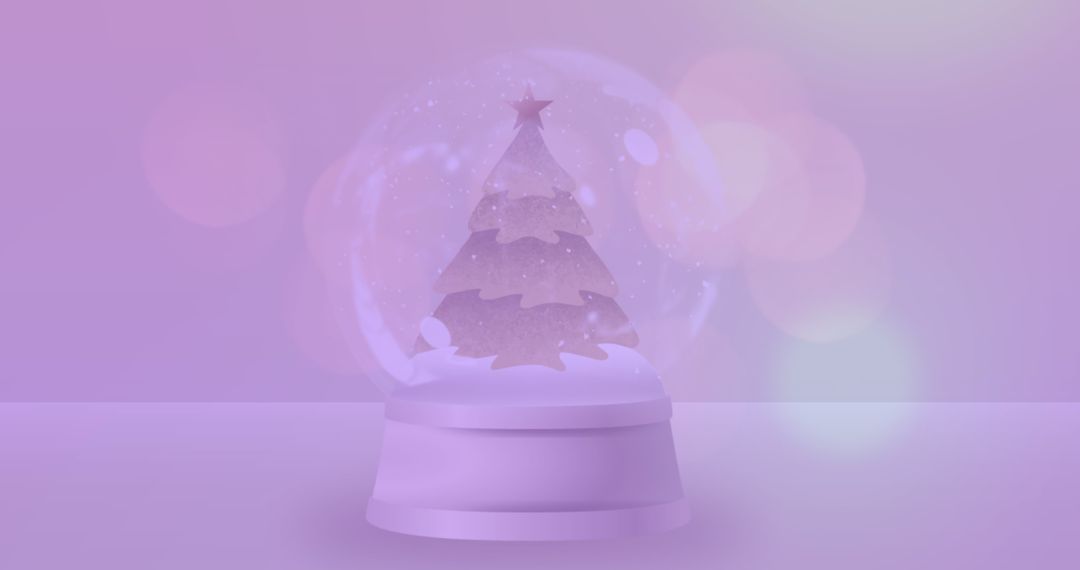 Enchanted Christmas Snow Globe with Festive Tree