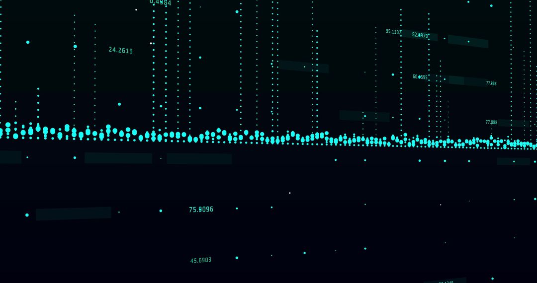 Digital Data Wave with Floating Numeric Values on Black Background - Free Images, Stock Photos and Pictures on Pikwizard.com