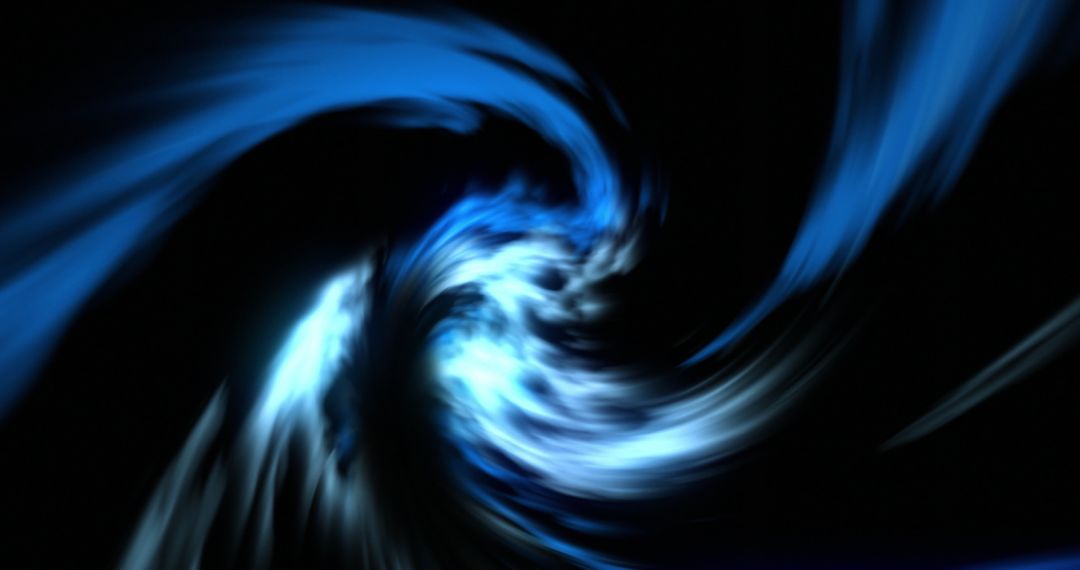 Dynamic Blue Light Trails in Motion