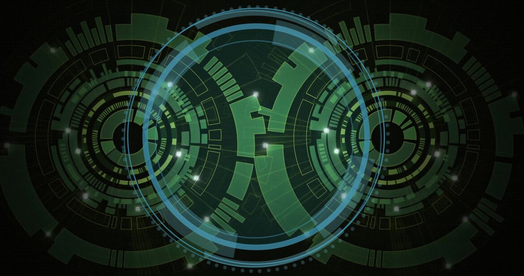 Futuristic Digital Shield and Scanning Interface Concept