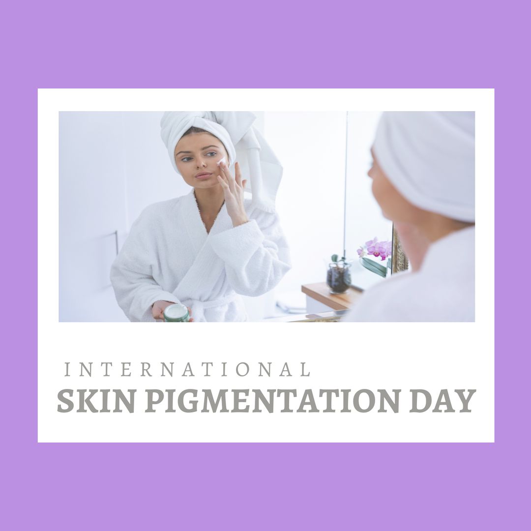 Woman Applying Moisturizer in Skincare Awareness Campaign