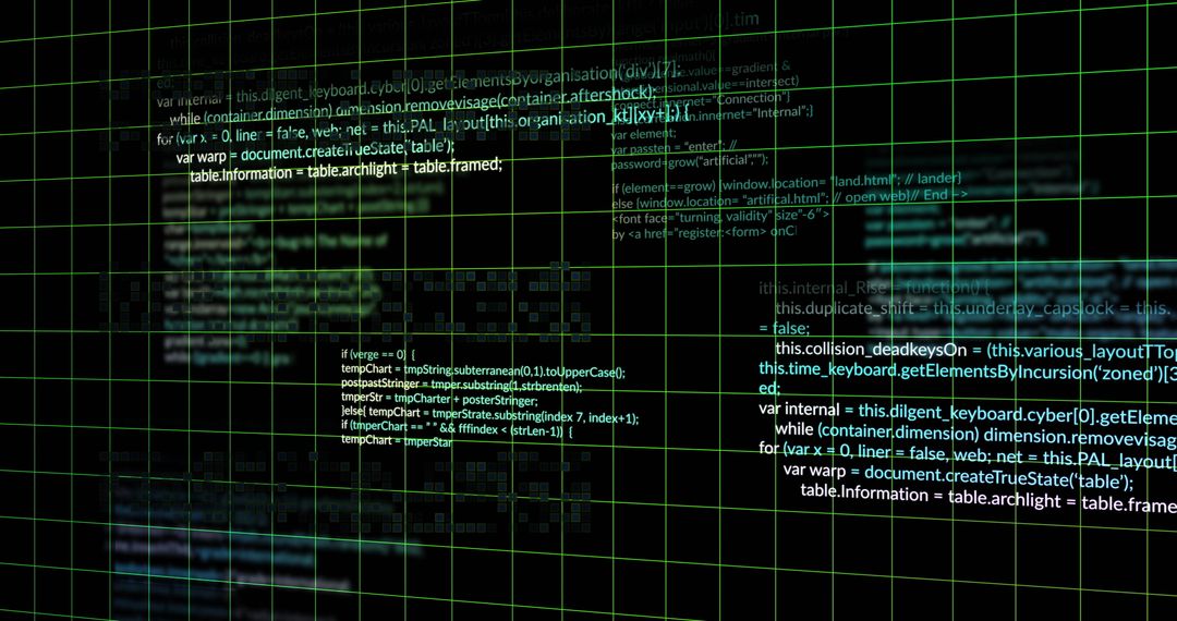 Abstract Digital Coding Display with Data Overlays - Free Images, Stock Photos and Pictures on Pikwizard.com
