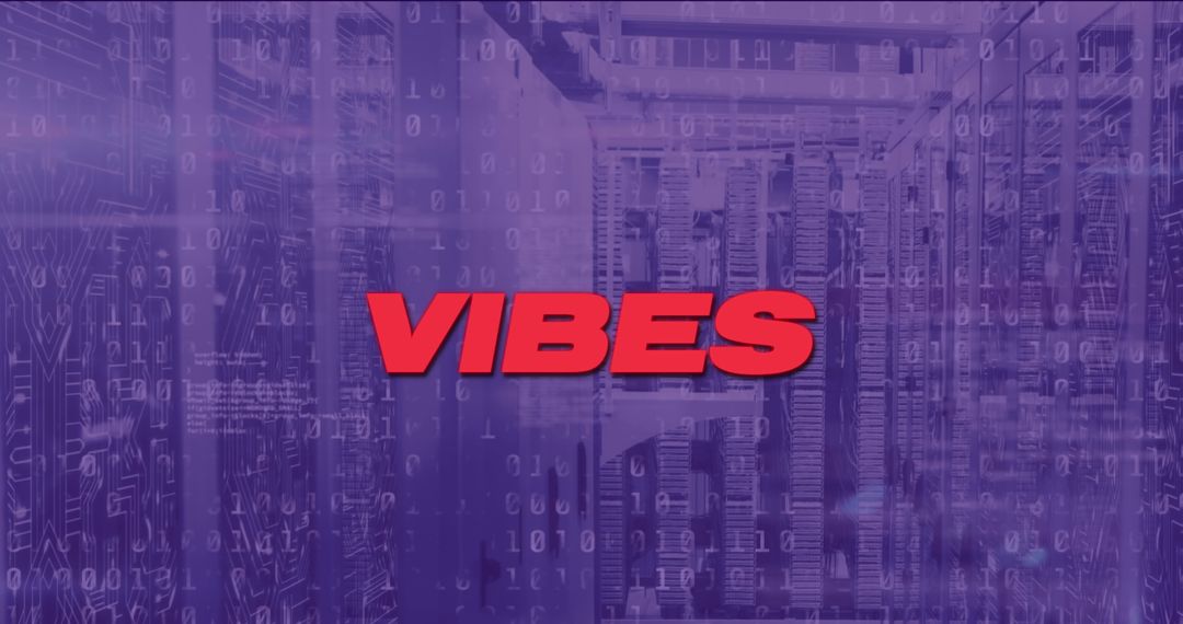 Digital Data Center with Binary Code and VIBES Theme