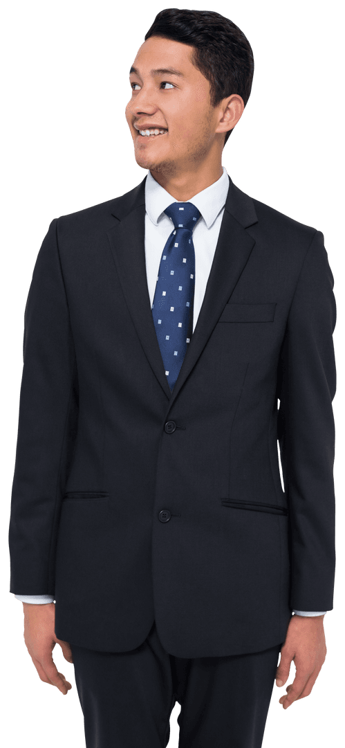 Caucasian Businessman Smiling in Suit Transparent Background