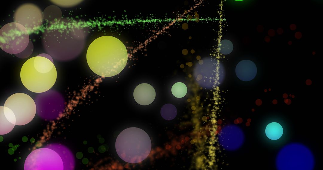 Vibrant Abstract Lights with Dynamic Particle Movement