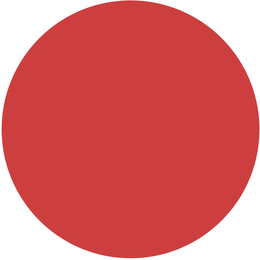 Large Red Circle Illustration on Transparent Background