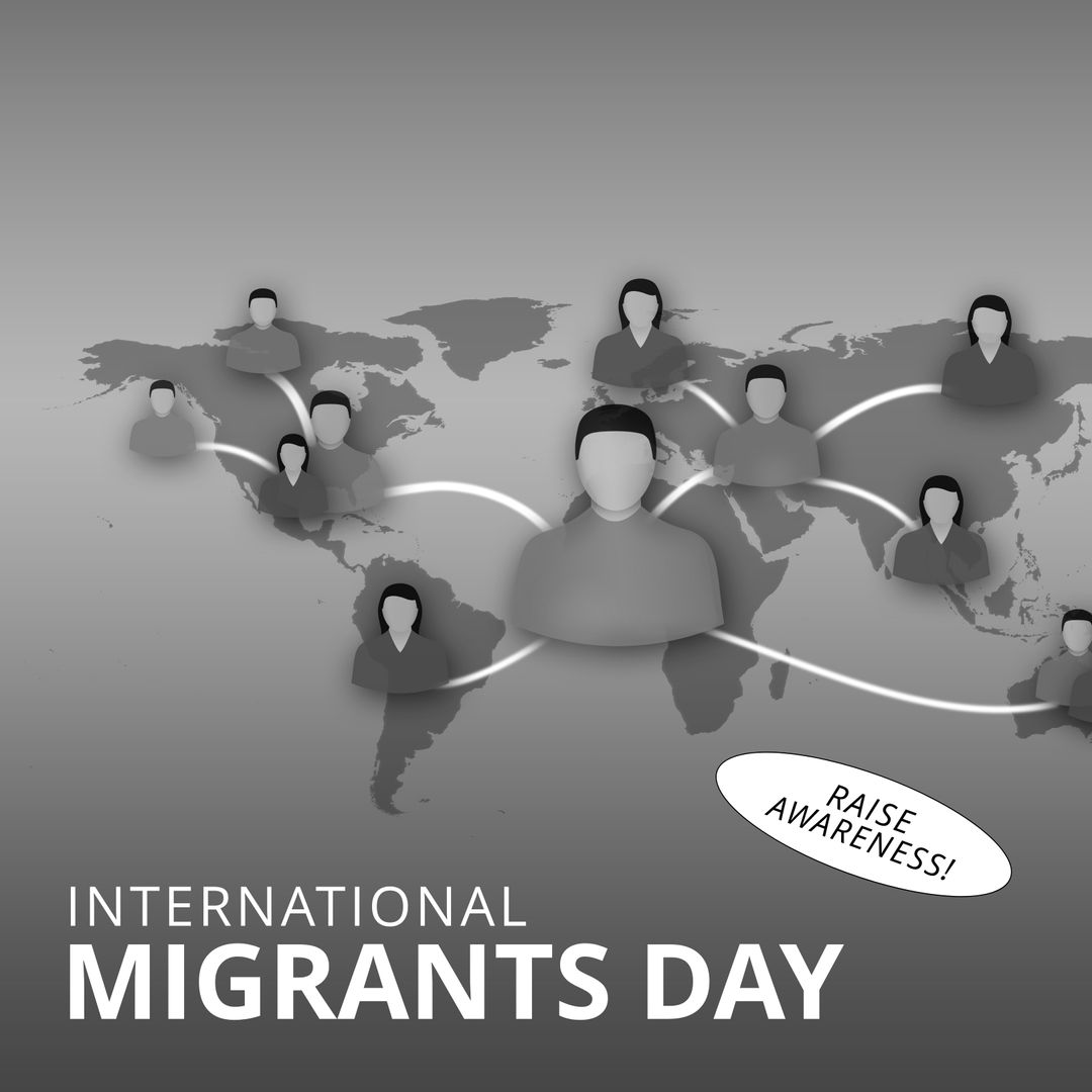 International Migrants Day Global Network Concept