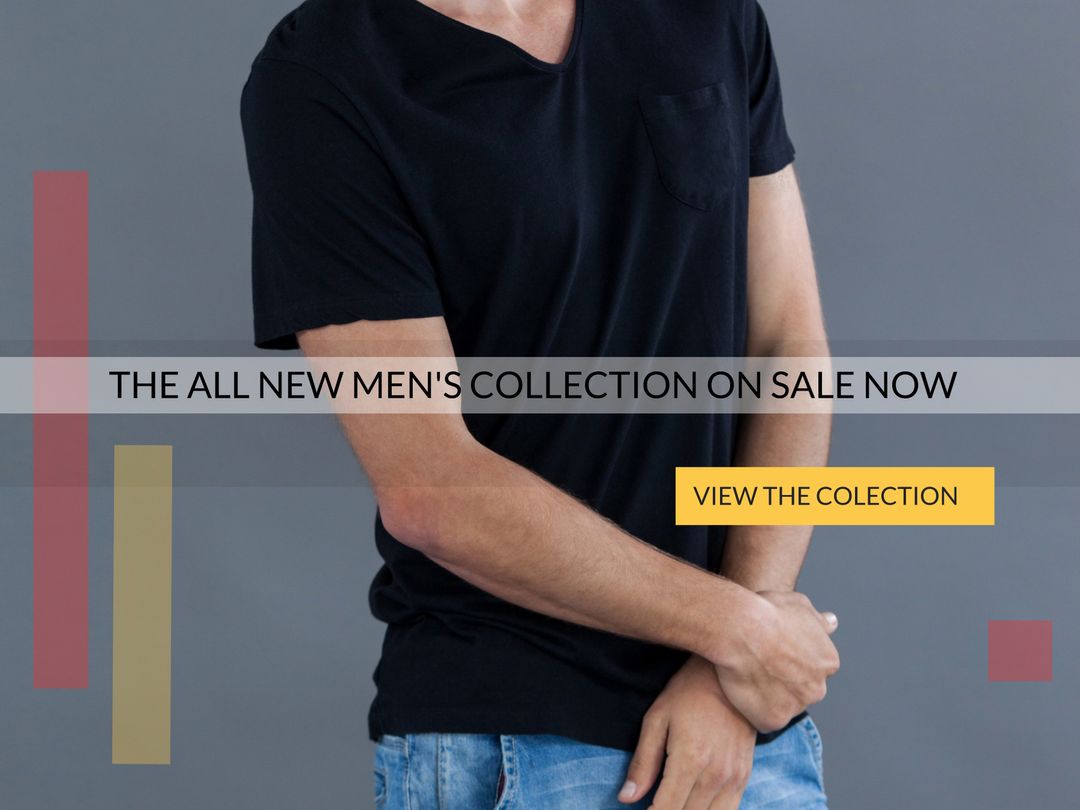 Stylish Men's Casual T-Shirt Fashion Promotion Offer - Download Free Stock Templates Pikwizard.com