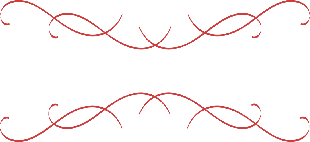 Red Abstract Ornamental Design on Transparent Background