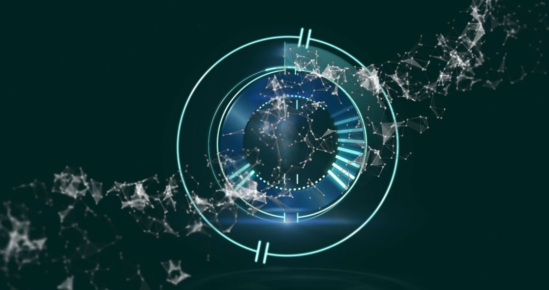 Futuristic 3D DNA Helix Rotating in Digital Space