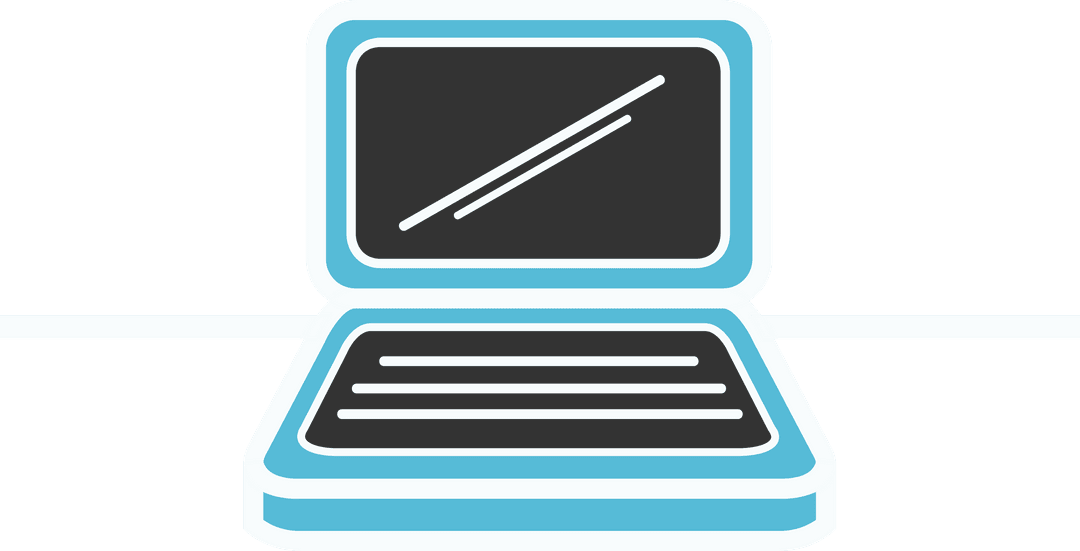 Transparent Digital Laptop Symbol Vector Illustration