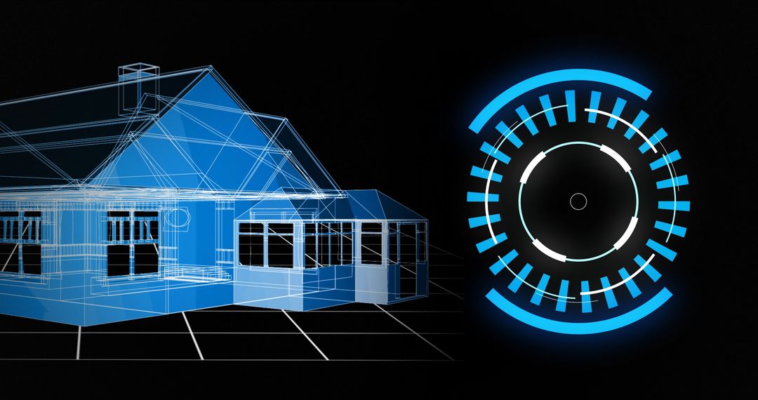 Digital 3D House Design with Data Processing Interface