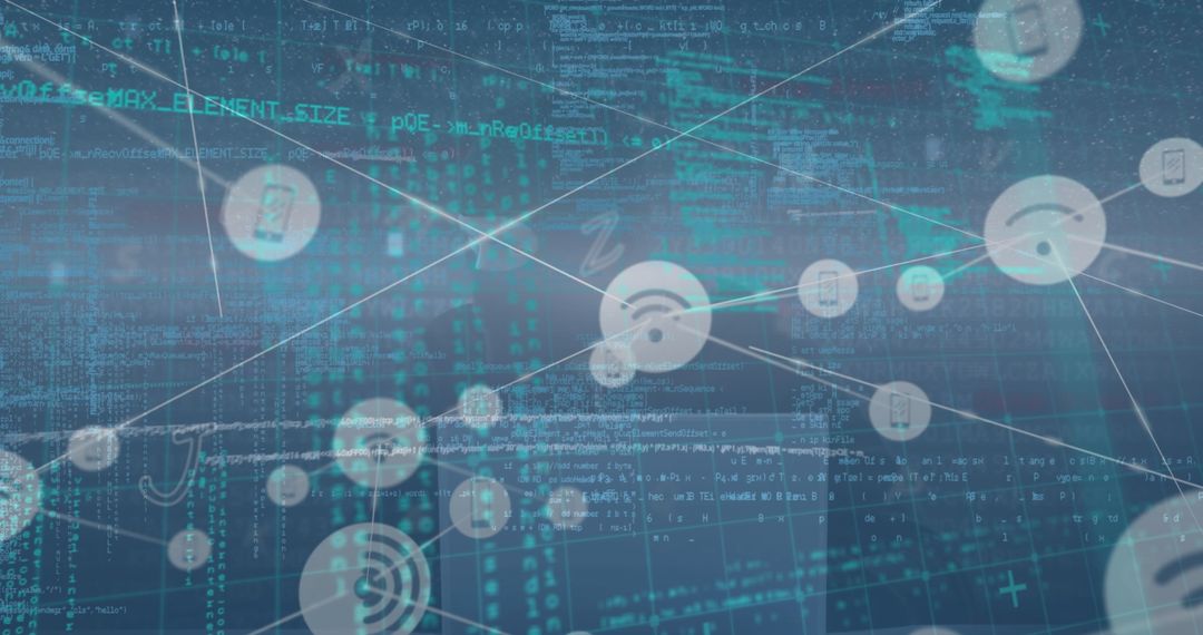 Global Digital Network With Interconnected Data Patterns