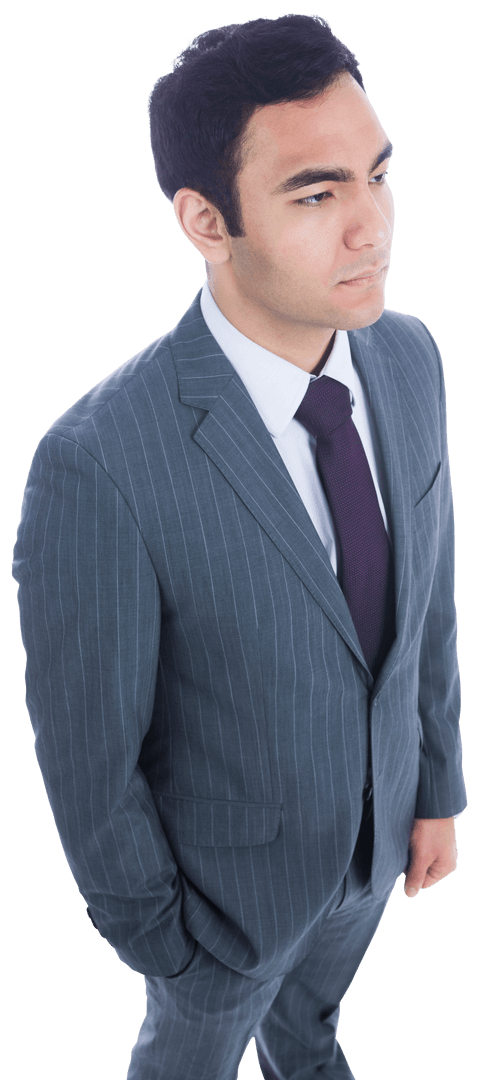 Transparent PNG of Biracial Businessman in Suit Standing