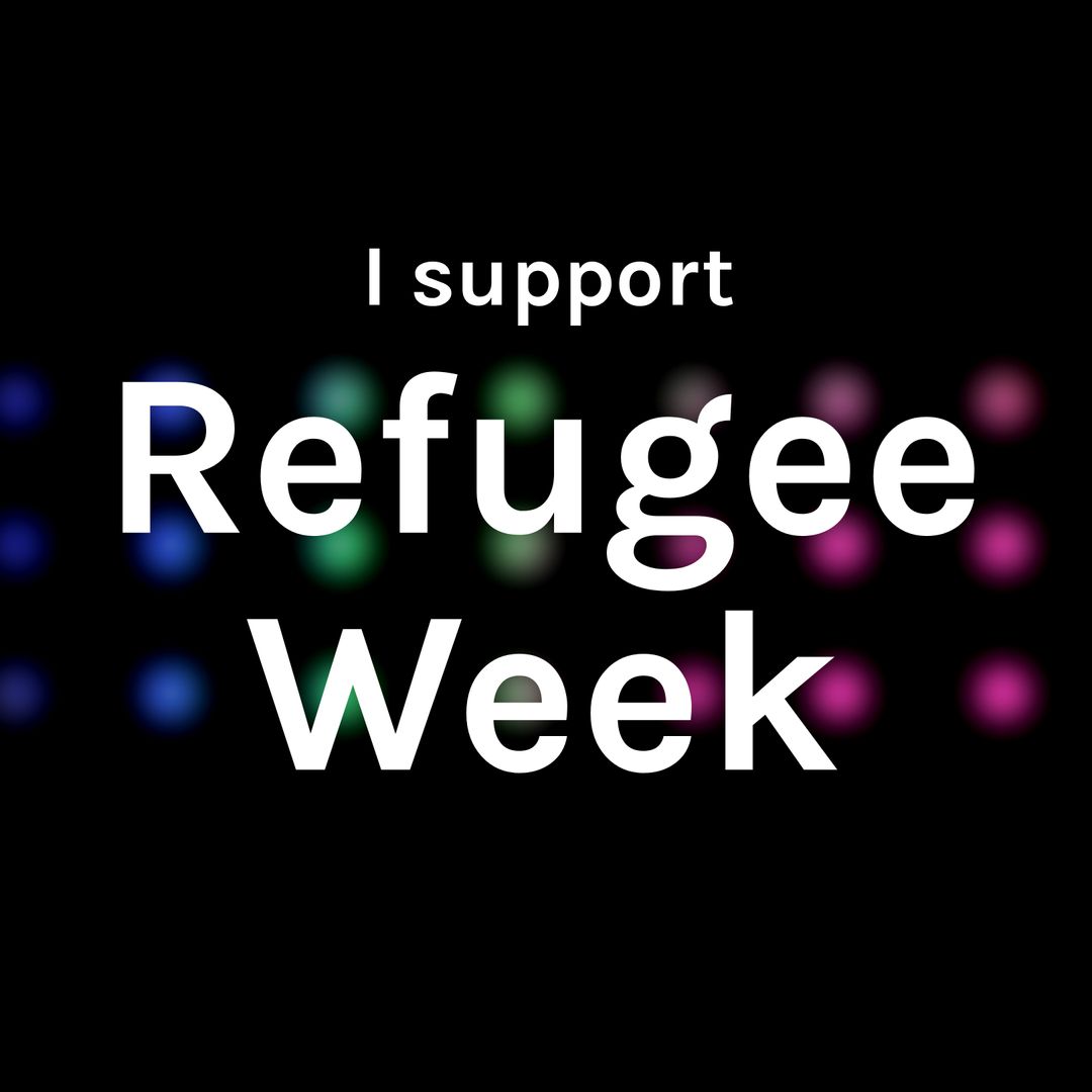 Colorful Support Graphic for Refugee Week Awareness