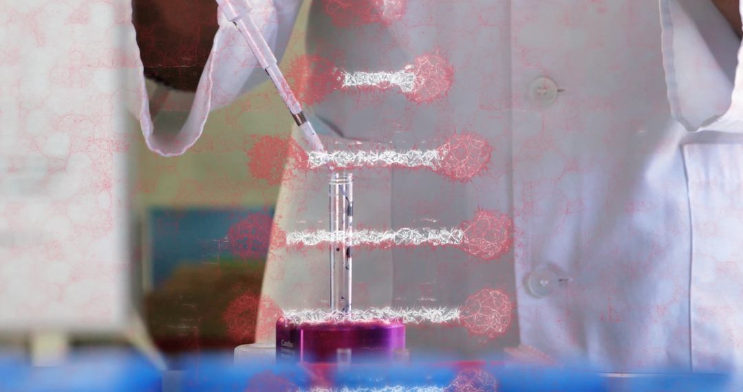 Scientist Using Pipette for Precise Laboratory Analysis