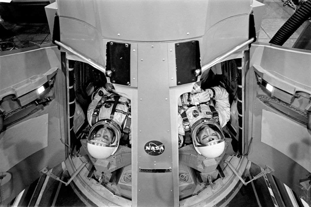 Astronauts Preparing for Gemini-Titan 3 Simulation, Cape Kennedy, 1965
