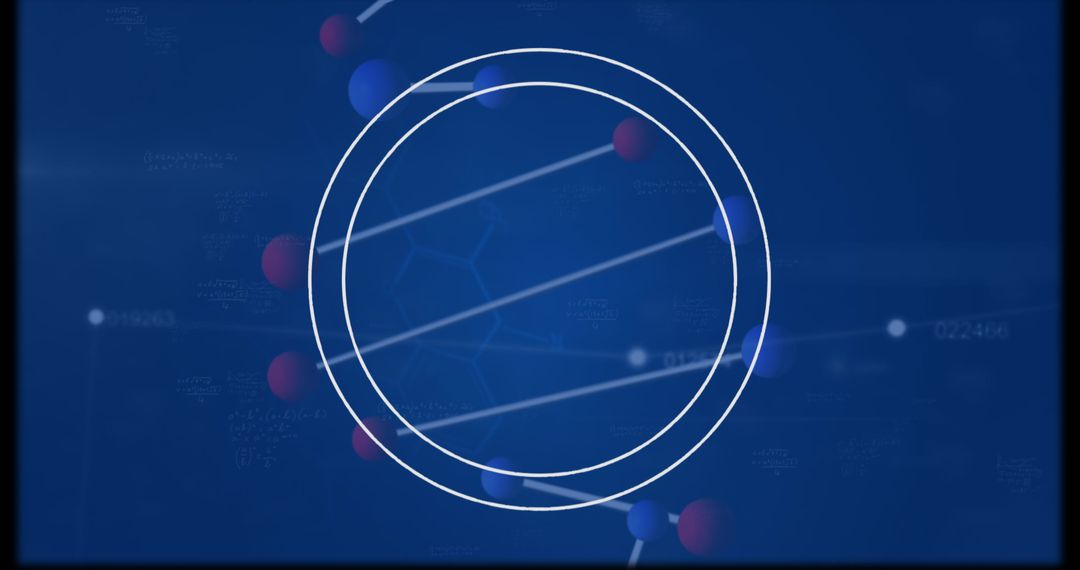 Abstract DNA Strand with Digital Data Processing Overlay