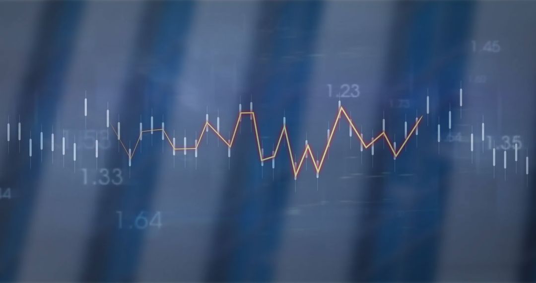 Abstract Financial Data Amidst Striped Patterns