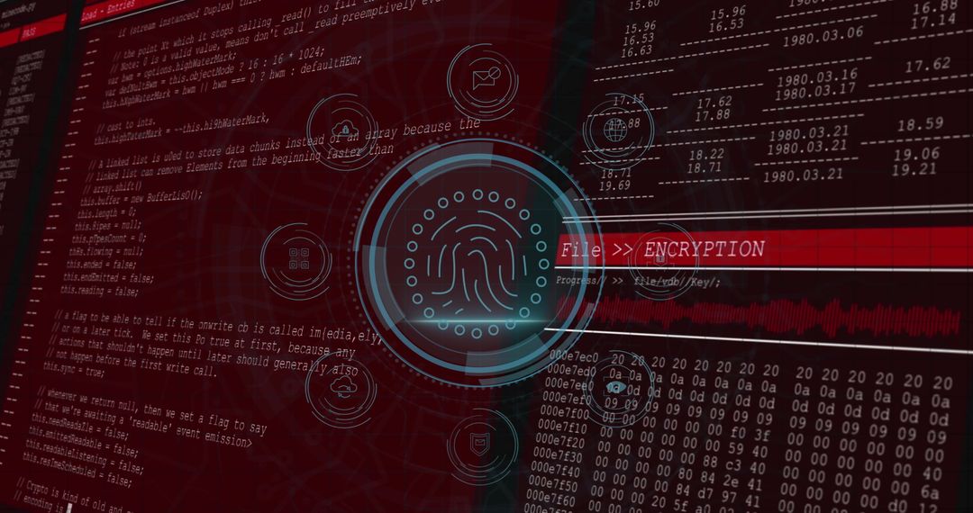 Digital Fingerprint Scanner with Encryption Sequence Overlay