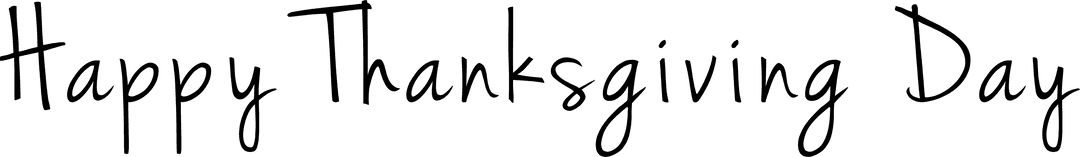 Transparent Happy Thanksgiving Greeting Text with Illustrative Design