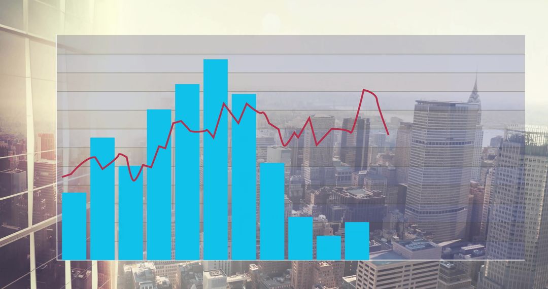 Digital Data Overlap Cityscape Technology Background