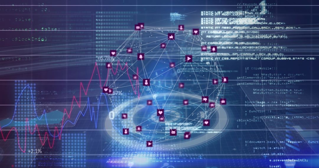 Global Network Technology Concept with Digital Data