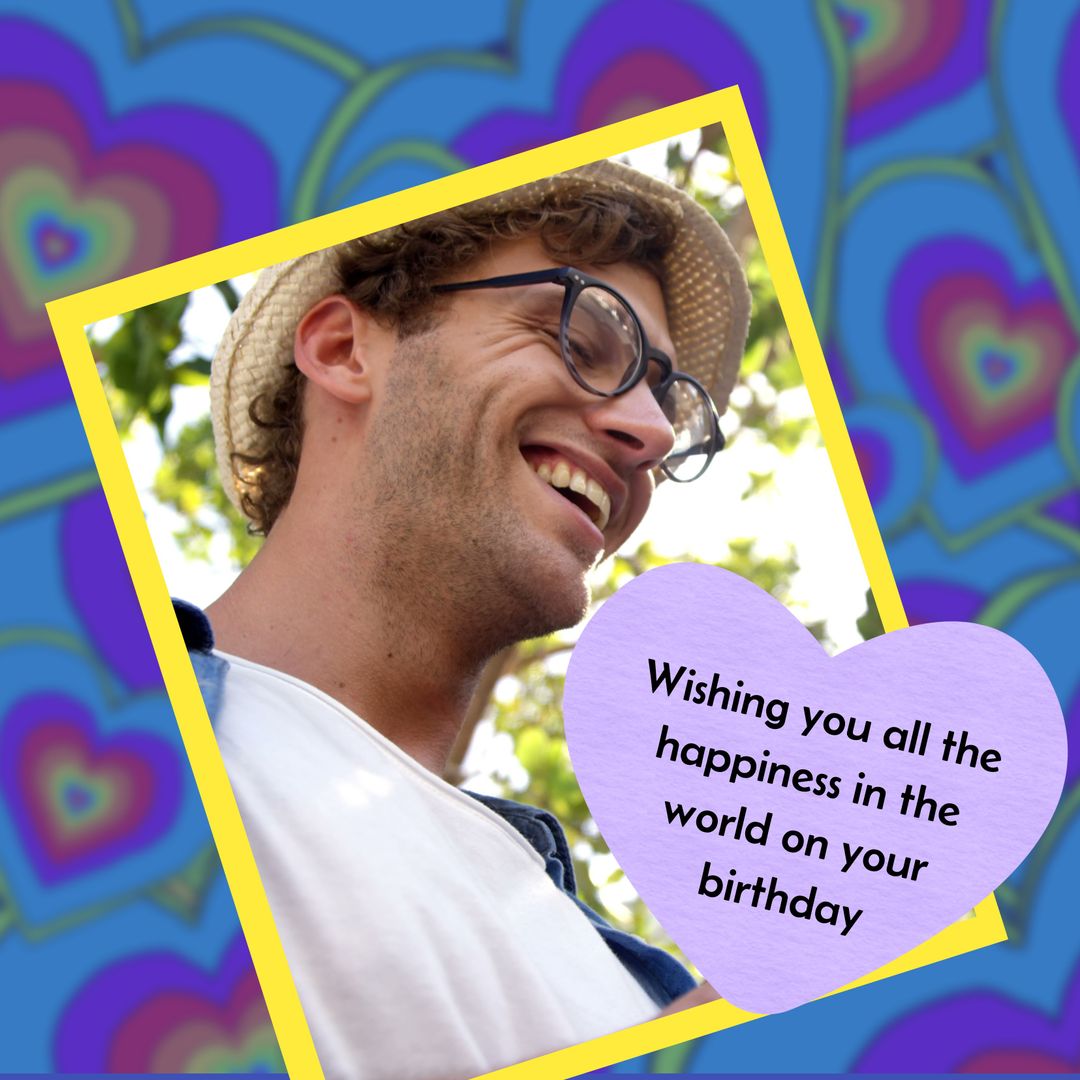 Birthday Card with Smiling Man and Loving Message