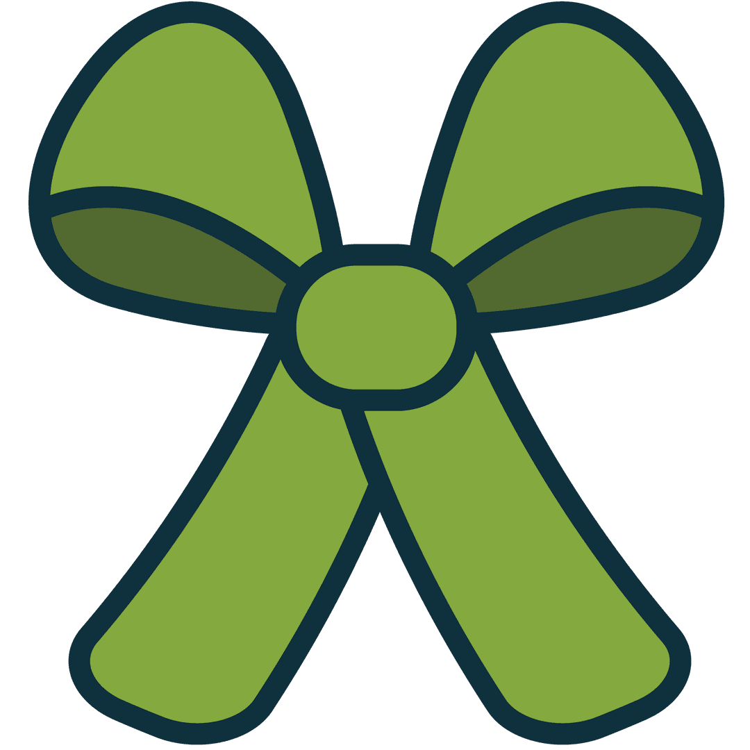 Stylish Green Ribbon Perfect for Party Decor on Transparent Background