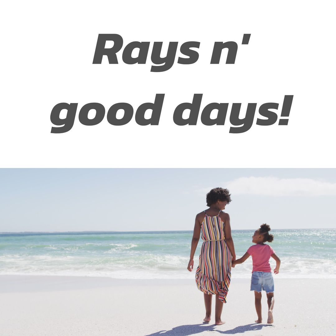 African American Mother and Daughter Enjoying Beach Day - Download Free Stock Templates Pikwizard.com