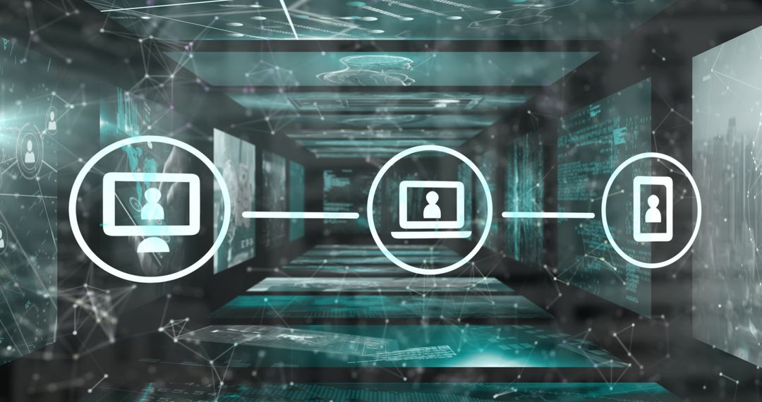 Digital connections and data processing network visualization