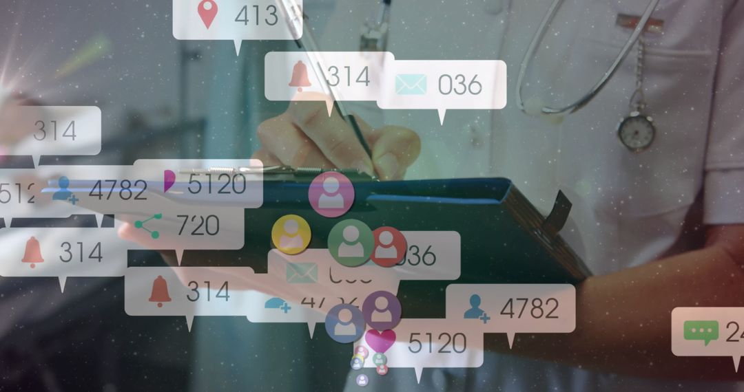 Healthcare Professional Navigating Digital Communication