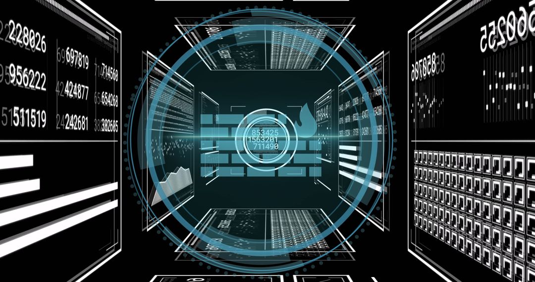 Futuristic Holographic Interface in Digital Hub