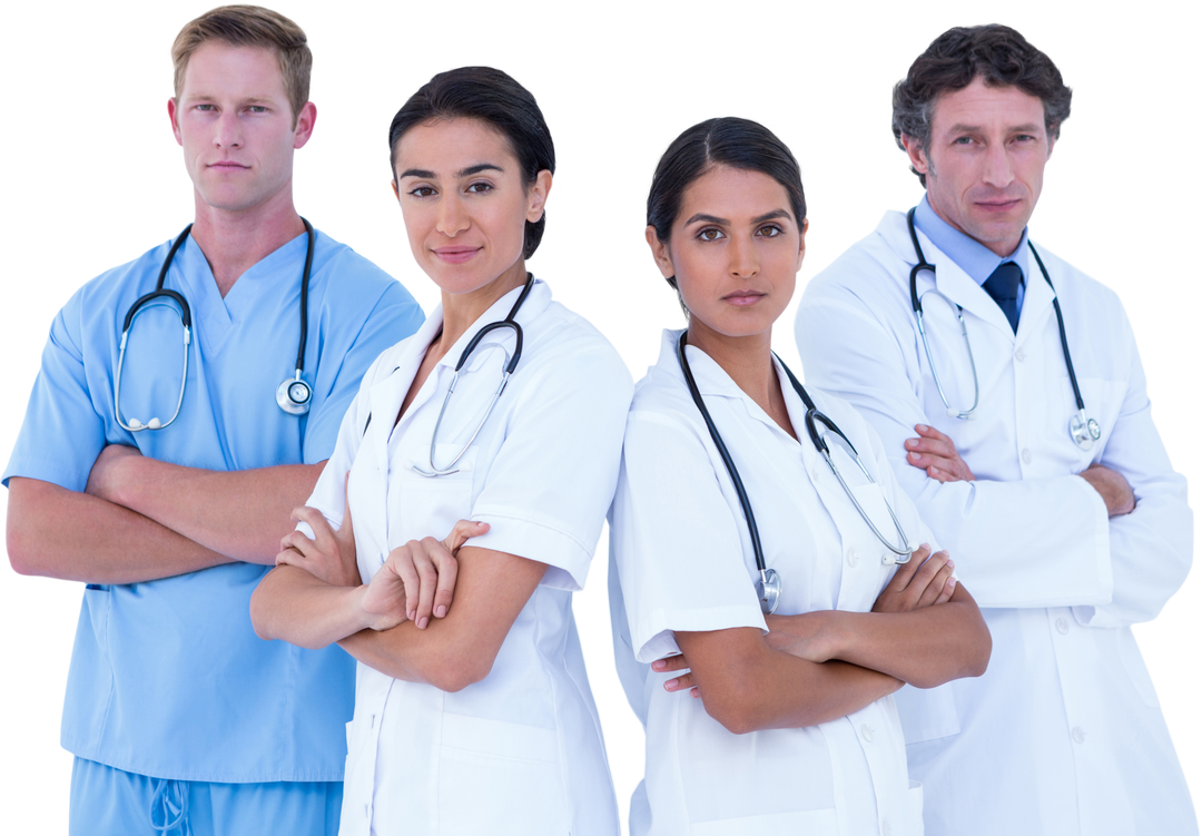 Transparent Portrait of Diverse Doctors Standing with Arms Crossed - Download Free Stock Images Pikwizard.com