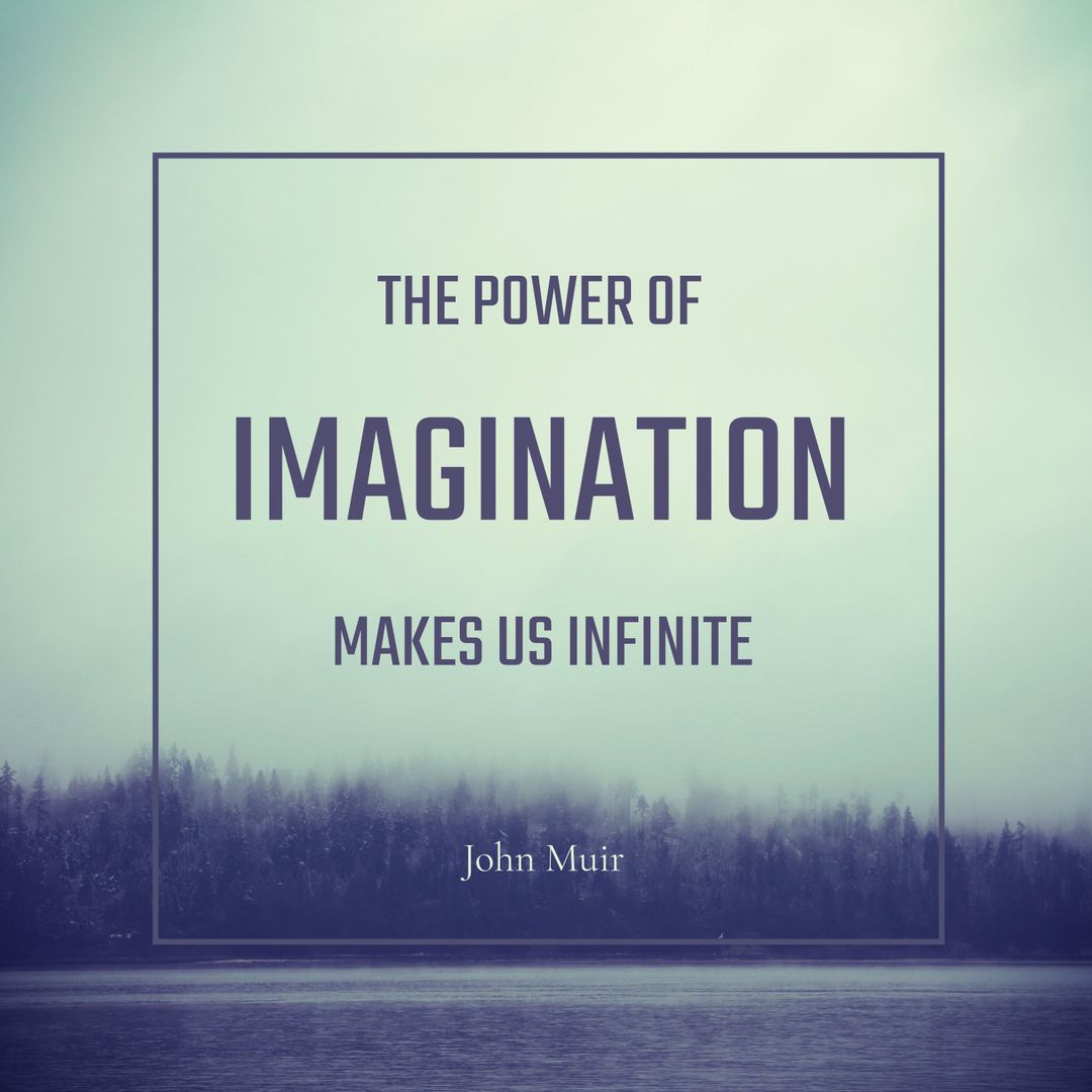 Inspirational Quote with Serene Forest Fog Background