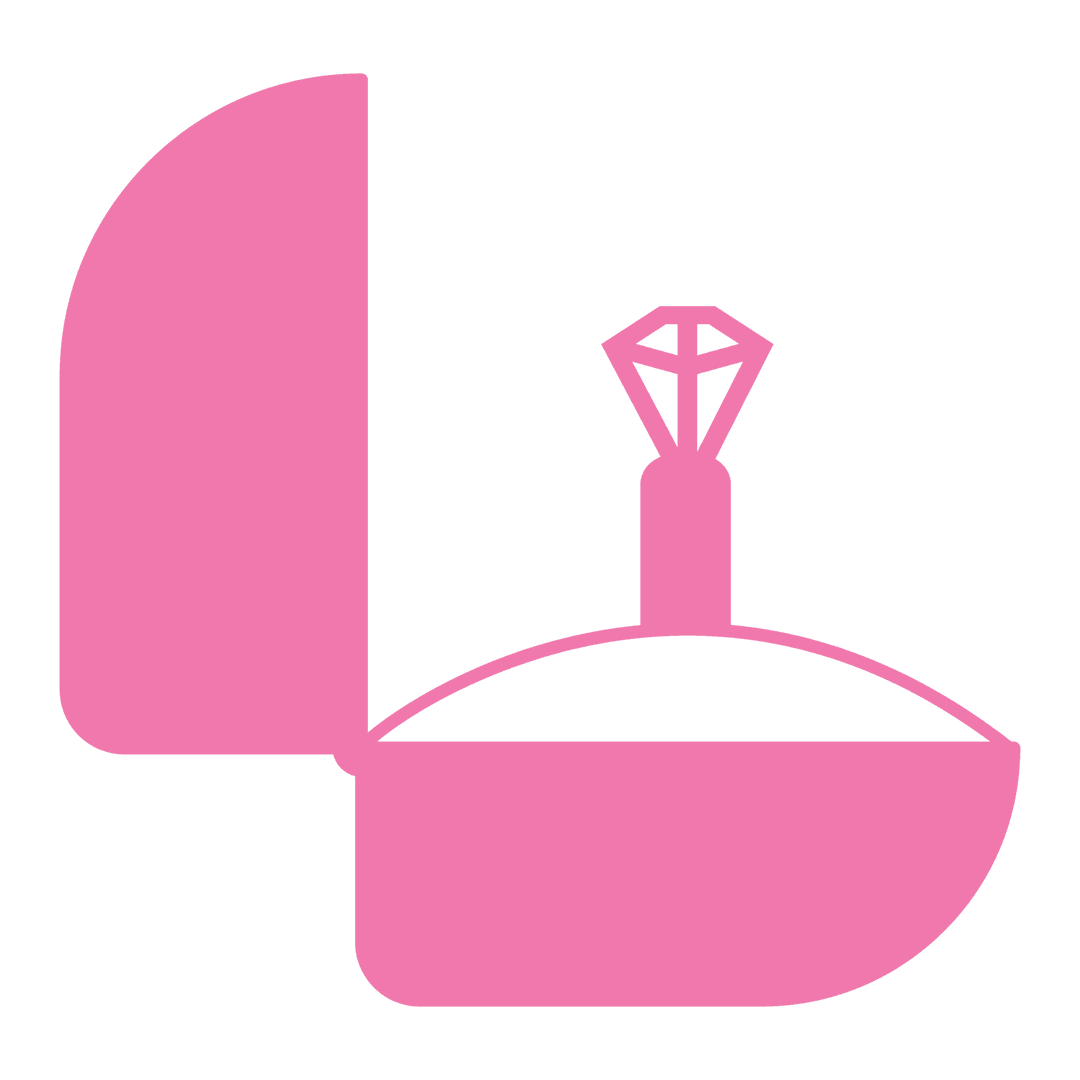 Pink Engagement Ring Box with Sparkling Diamond on Transparent Background