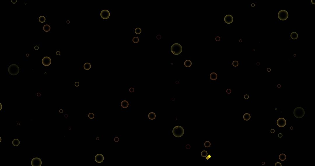 Abstract Confetti and Circles on Dark Background