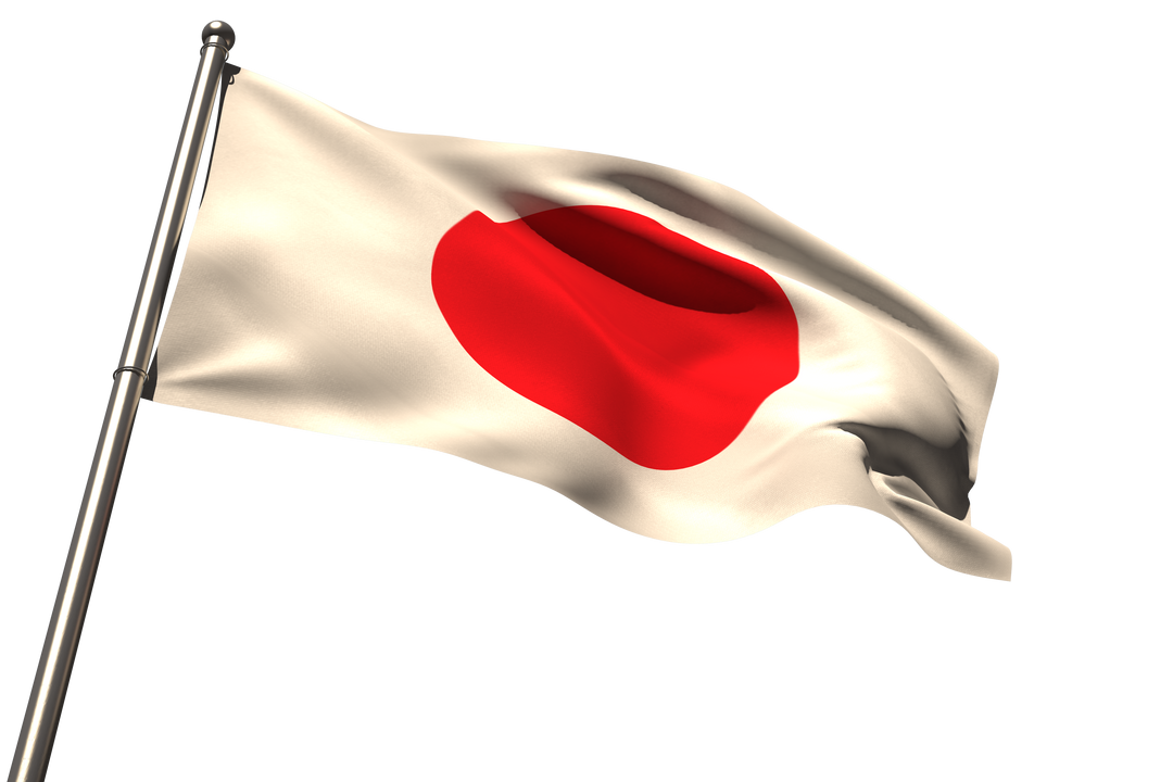 Transparent Japanese National Flag Waving in the Wind - Download Free Stock Images Pikwizard.com