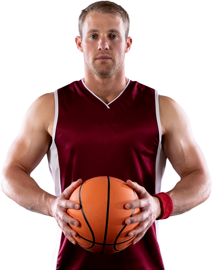 Transparent Image of Athlete Holding Basketball in Uniform - Download Free Stock Images Pikwizard.com