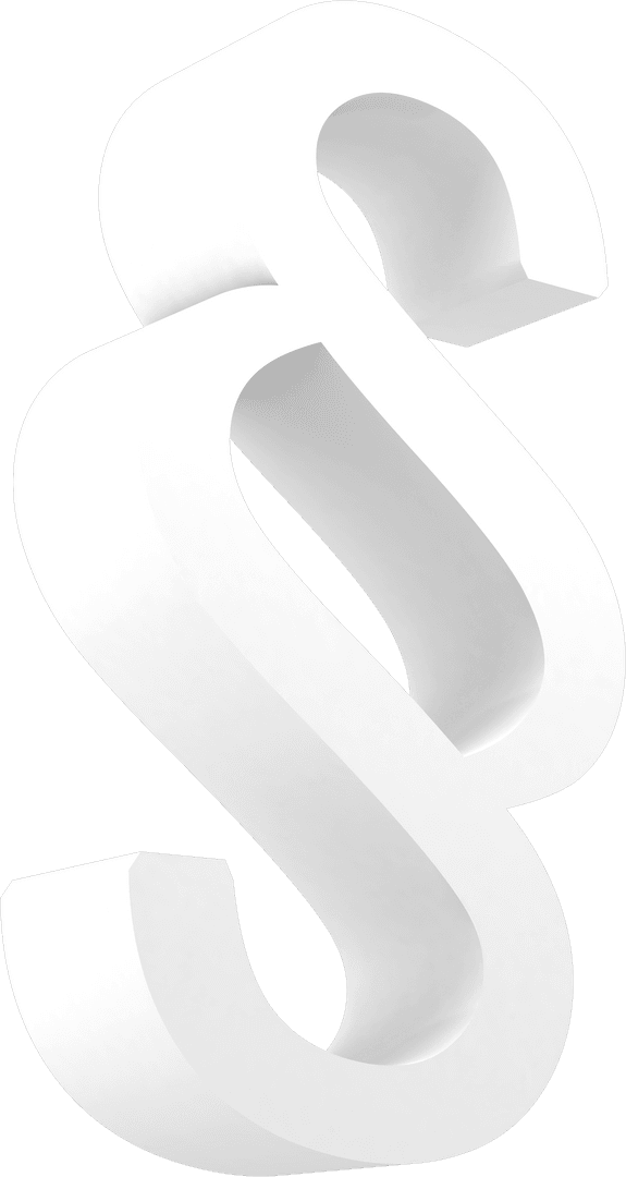 Transparent 3D White Section Symbol