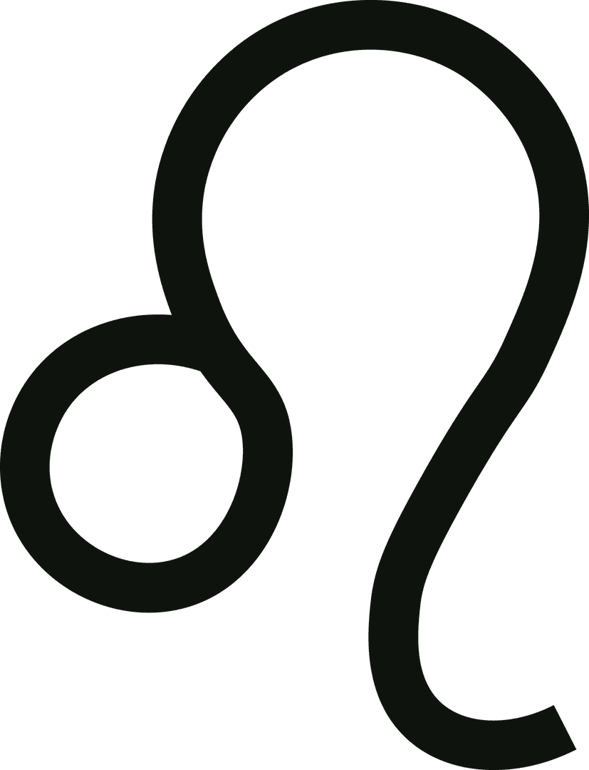 Transparent Leo Zodiac Sign Symbol on White Background