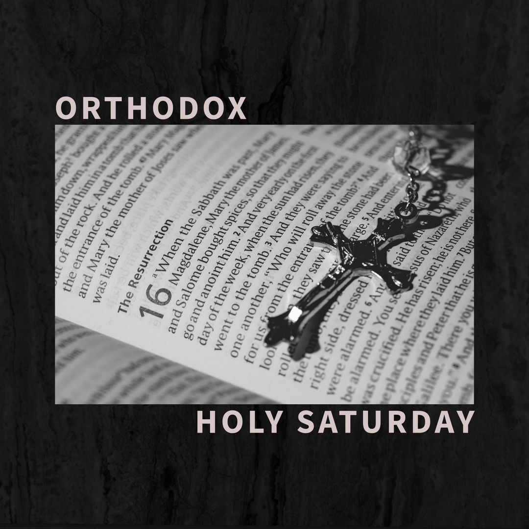 Orthodox Holy Saturday Rosary on Bible Page