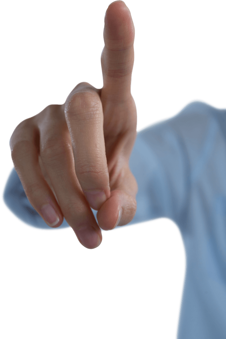 Transparent Hand Pointing Gesture for Touch Interface