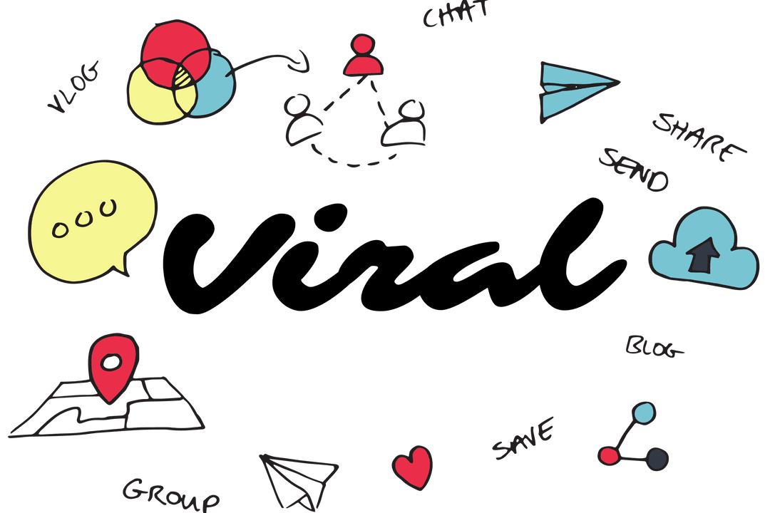 Viral Communication Concept Illustration Transparent Background